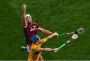 28 July 2018; Gearoid McInerney of Galway in action against Podge Collins of Clare during the GAA Hurling All-Ireland Senior Championship semi-final match between Galway and Clare at Croke Park in Dublin. Photo by Ramsey Cardy/Sportsfile