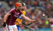 28 July 2018; Conor Whelan of Galway in action against Jack Browne of Clare during the GAA Hurling All-Ireland Senior Championship semi-final match between Galway and Clare at Croke Park in Dublin. Photo by Ray McManus/Sportsfile