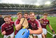28 July 2018; Galway players celebrate following the Electric Ireland GAA Hurling All-Ireland Minor Championship Semi-Final match between Dublin and Galway at Croke Park in Dublin. Photo by David Fitzgerald/Sportsfile