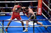 28 July 2018; Anthony Fowler, left, and Craig O'Brien during their Super-Welterweight contest at The O2 Arena in London, England. Photo by Stephen McCarthy/Sportsfile