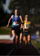 28 July 2018; Emma Mitchell of Queens University AC, Beflast, competing in the Senior Women 1500m event during the Irish Life Health National Senior T&F Championships Day 1 at Morton Stadium in Santry, Dublin. Photo by Sam Barnes/Sportsfile