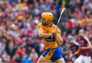 28 July 2018; Jason McCarthy of Clare scores what was the last and equalising score during the GAA Hurling All-Ireland Senior Championship semi-final match between Galway and Clare at Croke Park in Dublin. Photo by Ray McManus/Sportsfile