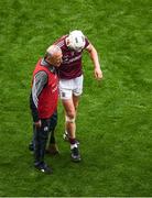 28 July 2018; Joe Canning of Galway is assisted off the pitch after picking up an injury during the GAA Hurling All-Ireland Senior Championship semi-final match between Galway and Clare at Croke Park in Dublin. Photo by Ramsey Cardy/Sportsfile