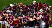 28 July 2018; Galway captain David Burke speaks to his team ahead of the second period of extra-time in the GAA Hurling All-Ireland Senior Championship semi-final match between Galway and Clare at Croke Park in Dublin. Photo by Ramsey Cardy/Sportsfile
