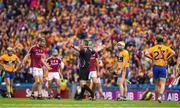 28 July 2018; Referee James Owens signals the end of normal time during the GAA Hurling All-Ireland Senior Championship semi-final match between Galway and Clare at Croke Park in Dublin. Photo by Ray McManus/Sportsfile