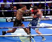 28 July 2018; Conor Benn, left, and Cedric Peynaud during their WBA Continental Welterweight Championship bout at The O2 Arena in London, England. Photo by Stephen McCarthy/Sportsfile