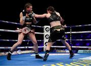 28 July 2018; Katie Taylor, right and Kimberly Connor during their WBA & IBF World Lightweight Championship bout at The O2 Arena in London, England. Photo by Stephen McCarthy/Sportsfile