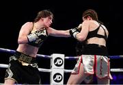 28 July 2018; Katie Taylor, left and Kimberly Connor during their WBA & IBF World Lightweight Championship bout at The O2 Arena in London, England. Photo by Stephen McCarthy/Sportsfile