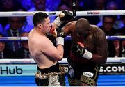 28 July 2018; Dillian Whyte, right, and Joseph Parker during their Heavyweight contest at The O2 Arena in London, England. Photo by Stephen McCarthy/Sportsfile