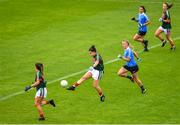 28 July 2018; Kathryn Sullivan of Mayo in action against Carla Rowe of Dublin during the TG4 All-Ireland Ladies Football Senior Championship qualifier Group 1 Round 3 match between Dublin and Mayo at Dr Hyde Park in Roscommon. Photo by Brendan Moran/Sportsfile
