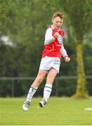 29 July 2018; Sean McCarthy of Tolka Rovers celebrates after scoring his side's first goal against Crumlin United, during Ireland's premier underaged soccer tournament, the Volkswagen Junior Masters. The competition sees U13 teams from around Ireland compete for the title and a €2,500 prize for their club, over the days of July 28th and 29th, at AUL Complex in Dublin. Photo by Seb Daly/Sportsfile