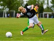 29 July 2018; Cain McLoughlin of Roscommon Cubs in action against Hayden Nolan of Mullingar Athletic, during Ireland's premier underaged soccer tournament, the Volkswagen Junior Masters. The competition sees U13 teams from around Ireland compete for the title and a €2,500 prize for their club, over the days of July 28th and 29th, at AUL Complex in Dublin. Photo by Seb Daly/Sportsfile