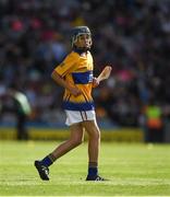 28 July 2018; Seán McElligot, Scoil Treasa, Cill Floinn, Co Charraí, representing Clare, during the INTO Cumann na mBunscol GAA Respect Exhibition Go Games at the GAA Hurling All-Ireland Senior Championship semi-final match between Galway and Clare at Croke Park in Dublin. Photo by Ray McManus/Sportsfile
