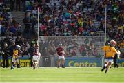 28 July 2018; Goalkeeper Finley Gallagher, Scoil Chronáin, Ráth Cúil, Co. Átha Cliath, representing Galway, during the INTO Cumann na mBunscol GAA Respect Exhibition Go Games at the GAA Hurling All-Ireland Senior Championship semi-final match between Galway and Clare at Croke Park in Dublin. Photo by Ray McManus/Sportsfile