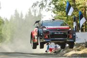 29 July 2018; Craig Breen of Ireland and Scott Martin of Great Britain in their Citroën C3 WRC on Stage 21, Ruuhimaki, during Round 8 of the FIA World Rally Championship in Jyväskylä, Finland. Photo by Philip Fitzpatrick/Sportsfile