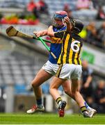 29 July 2018; Cian O'Farrell of Tipperary in action against Shane Staunton of Kilkenny during the Electric Ireland GAA Hurling All-Ireland Minor Championship Semi-Final match between Tipperary and Kilkenny at Croke Park, Dublin. Photo by Piaras Ó Mídheach/Sportsfile