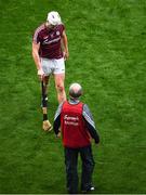 28 July 2018; Joe Canning of Galway leaves the pitch with an injury during the GAA Hurling All-Ireland Senior Championship semi-final match between Galway and Clare at Croke Park in Dublin. Photo by Ramsey Cardy/Sportsfile
