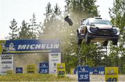 29 July 2018; Sebastien Ogier of France and Julien Ingrassia of France in their M-Sport Ford World Rally Team Ford Fiesta WRC on Stage 23, Ruuhimaki, where they lost part of their back bumper during Round 8 of the FIA World Rally Championship in Jyväskylä, Finland. Photo by Philip Fitzpatrick/Sportsfile
