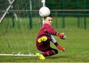 29 July 2018; Rian Hogan of Crumlin United saves a penalty during the penalty shoot-out in the final against St Kevin's during Ireland's premier underaged soccer tournament, the Volkswagen Junior Masters. The competition sees U13 teams from around Ireland compete for the title and a €2,500 prize for their club, over the days of July 28th and 29th, at AUL Complex in Dublin. Photo by Seb Daly/Sportsfile