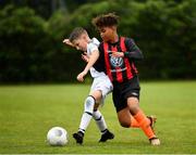 29 July 2018; Josh Connelly of Crumlin United in action against Tyreik Sammy of St Kevin's, during Ireland's premier underaged soccer tournament, the Volkswagen Junior Masters. The competition sees U13 teams from around Ireland compete for the title and a €2,500 prize for their club, over the days of July 28th and 29th, at AUL Complex in Dublin. Photo by Seb Daly/Sportsfile