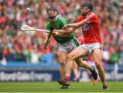 29 July 2018; Graeme Mulcahy of Limerick in action against Darragh Fitzgibbon of Cork, during the GAA Hurling All-Ireland Senior Championship semi-final match between Cork and Limerick at Croke Park in Dublin. Photo by Piaras Ó Mídheach/Sportsfile