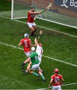 29 July 2018; Cian Lynch of Limerick scores his side's first goal past Cork goalkeeper Anthony Nash during the GAA Hurling All-Ireland Senior Championship semi-final match between Cork and Limerick at Croke Park in Dublin. Photo by Brendan Moran/Sportsfile