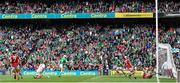 29 July 2018; Cian Lynch of Limerick celebrates after scoring his side's first goal past Cork goalkeeper Anthony Nash during the GAA Hurling All-Ireland Senior Championship semi-final match between Cork and Limerick at Croke Park in Dublin. Photo by Ramsey Cardy/Sportsfile