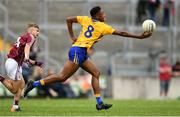 29 July 2018; Chibby Okoye of Clare in action during the Electric Ireland GAA Football All-Ireland Minor Championship Quarter-Final between Galway and Clare at Bord Na Mona O'Connor Park in Tullamore, Co Offaly. Photo by Harry Murphy/Sportsfile