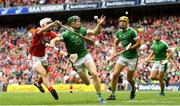29 July 2018; William O’Donoghue of Limerick in action against Tim O'Mahony of Cork during the GAA Hurling All-Ireland Senior Championship semi-final match between Cork and Limerick at Croke Park in Dublin. Photo by Ramsey Cardy/Sportsfile