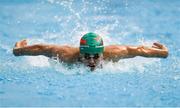 29 July 2018; Andrew Feenan competing in the 400 meter Medley Relay age 15 and over final during the Irish National Long Course Swimming Championships at the NSC in Abbotstown, Dublin. Photo by David Fitzgerald/Sportsfile