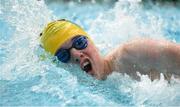 29 July 2018; Ciaran Cope competing in the 400 meter Medley Relay age 15 and over final during the Irish National Long Course Swimming Championships at the NSC in Abbotstown, Dublin. Photo by David Fitzgerald/Sportsfile