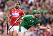 29 July 2018; Shane Dowling of Limerick celebrates after scoring his side's second goal, from a penalty, during the GAA Hurling All-Ireland Senior Championship semi-final match between Cork and Limerick at Croke Park in Dublin. Photo by Stephen McCarthy/Sportsfile