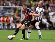 29 July 2018; Oscar Brennan of Bohemians in action against Chris Shields of Dundalk during the SSE Airtricity League Premier Division match between Dundalk and Bohemians at Oriel Park in Dundalk, Co Louth. Photo by Oliver McVeigh/Sportsfile