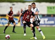 29 July 2018; Daniel Kelly of Bohemians  in action against Dean Jarvis of Dundalk during the SSE Airtricity League Premier Division match between Dundalk and Bohemians at Oriel Park in Dundalk, Co Louth. Photo by Oliver McVeigh/Sportsfile