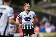 29 July 2018; Seán Hoare of Dundalk celebrates after scoring his sides first goal during the SSE Airtricity League Premier Division match between Dundalk and Bohemians at Oriel Park in Dundalk, Co Louth. Photo by Oliver McVeigh/Sportsfile