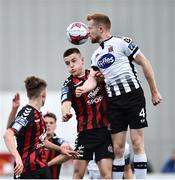 29 July 2018; Seán Hoare of Dundalk in action against Darragh Leahy of Bohemians during the SSE Airtricity League Premier Division match between Dundalk and Bohemians at Oriel Park in Dundalk, Co Louth. Photo by Oliver McVeigh/Sportsfile