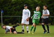 29 July 2018; Patrick Lacey of Evergreen celebrates after scoring his side's third goal against Arklow Town, during Ireland's premier underaged soccer tournament, the Volkswagen Junior Masters. The competition sees U13 teams from around Ireland compete for the title and a €2,500 prize for their club, over the days of July 28th and 29th, at AUL Complex in Dublin. Photo by Seb Daly/Sportsfile