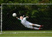 29 July 2018; Ryan Maher of St Kevin's makes a save during Ireland's premier underaged soccer tournament, the Volkswagen Junior Masters. The competition sees U13 teams from around Ireland compete for the title and a €2,500 prize for their club, over the days of July 28th and 29th, at AUL Complex in Dublin. Photo by Seb Daly/Sportsfile