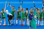 29 July 2018; Ireland players acknowledge the crowd before the Women's Hockey World Cup Finals Group B match between England and Ireland at Lee Valley Hockey Centre, QE Olympic Park in London, England. Photo by Craig Mercer/Sportsfile