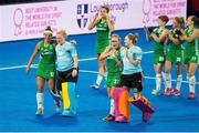 29 July 2018; Ireland players acknowledge the crowd on a lap of honour after the Women's Hockey World Cup Finals Group B match between England and Ireland at Lee Valley Hockey Centre, QE Olympic Park in London, England. Photo by Craig Mercer/Sportsfile