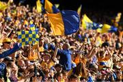 28 July 2018; Clare supporters, in the Cusack Stand, during the GAA Hurling All-Ireland Senior Championship semi-final match between Galway and Clare at Croke Park in Dublin. Photo by Ray McManus/Sportsfile