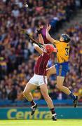 28 July 2018; Jonathan Glynn of Galway in action against David McInerney of Clare during the GAA Hurling All-Ireland Senior Championship semi-final match between Galway and Clare at Croke Park in Dublin. Photo by Ray McManus/Sportsfile