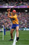 28 July 2018; Peter Duggan of Clare takes a line ball during the GAA Hurling All-Ireland Senior Championship semi-final match between Galway and Clare at Croke Park in Dublin. Photo by Ray McManus/Sportsfile