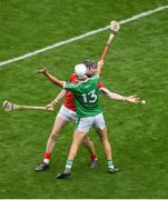 29 July 2018; Damien Cahalane of Cork in action against Aaron Gillane of Limerick during the GAA Hurling All-Ireland Senior Championship semi-final match between Cork and Limerick at Croke Park in Dublin. Photo by Brendan Moran/Sportsfile