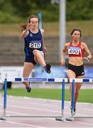 28 July 2018; Miriam Daly of Carrick-on-Suir A.C., Co. Waterford, competing in the Senior Women 100mH during the Irish Life Health National Senior T&F Championships Day 1 at Morton Stadium in Santry, Dublin. Photo by Sam Barnes/Sportsfile