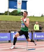 28 July 2018; Thomas Barr of Ferrybank A.C., Co. Waterford, competing in the Senior Men 400mH  during the Irish Life Health National Senior T&F Championships Day 1 at Morton Stadium in Santry, Dublin. Photo by Sam Barnes/Sportsfile