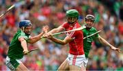 29 July 2018; Séamus Harnedy of Cork in action against Mike Casey, left, and Declan Hannon of Limerick during the GAA Hurling All-Ireland Senior Championship semi-final match between Cork and Limerick at Croke Park in Dublin. Photo by Piaras Ó Mídheach/Sportsfile