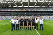29 July 2018; Referee Rory McGann and his officials before the Electric Ireland GAA Hurling All-Ireland Minor Championship Semi-Final match between Tipperary and Kilkenny at Croke Park, Dublin. Photo by Piaras Ó Mídheach/Sportsfile