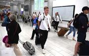 31 July 2018; Daniel Cleary of Dundalk on their arrival at Larnaca International Airport in Cyprus. Photo by Stephen McCarthy/Sportsfile