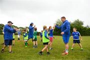 1 August 2018; Leinster players James Lowe, left, and Tadhg Furlong with participants during the Bank of Ireland Leinster Rugby Summer Camp at Gorey RFC in Wexford. Photo by Eóin Noonan/Sportsfile